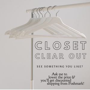 Closet Clear Out Shipping Discounts!